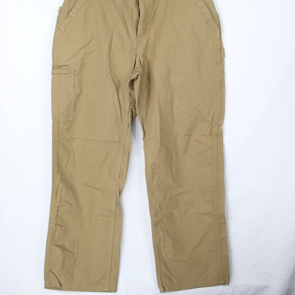Carhartt B151 DKH Work Pants 34x30 Loose Fit Dark Khaki Utility Cotton Canvas - Picture 2 of 9